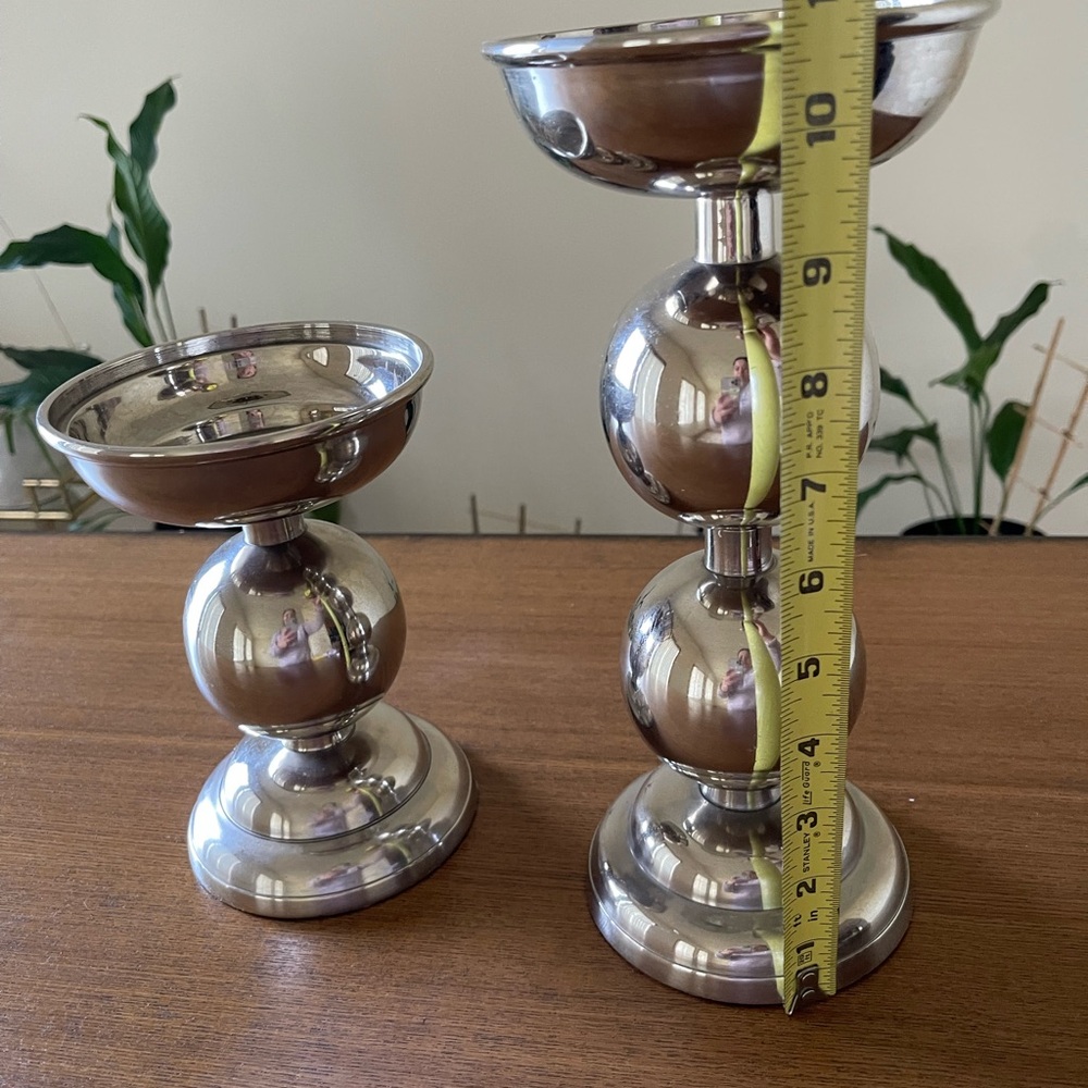 Elegant Silver Candle Holders